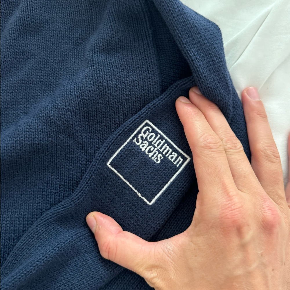 Vintage Goldman Sachs Navy Sweater for Men